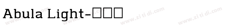 Abula Light字体转换